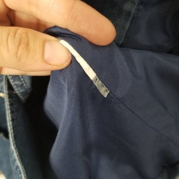 Proportion Petite Denim Jacket Jean Classic Blazer Blue Business Casual Sz 10P - Picture 6 of 11